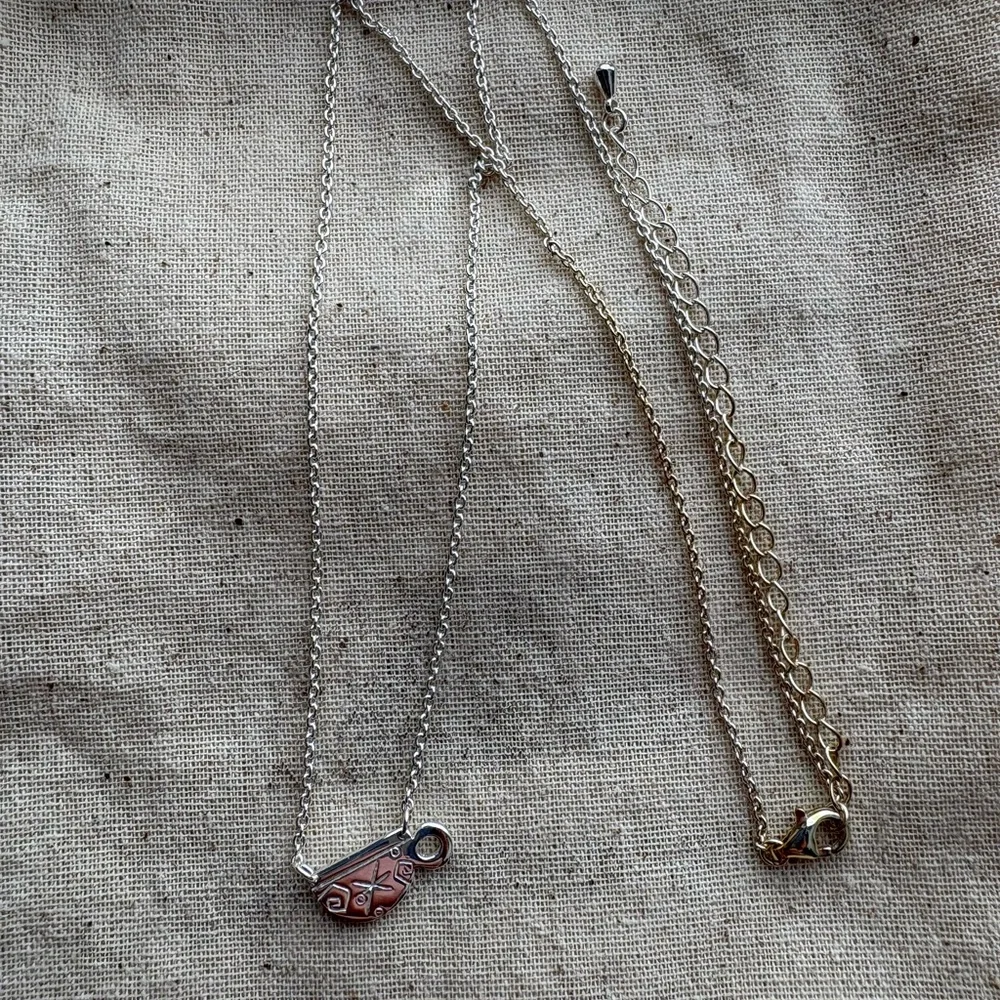 Make it Minnie Mad Tea Party Silver Necklace 🫖 - Picture 2 of 2